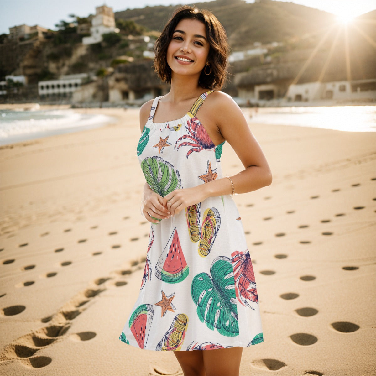 Tropical Hype -  Women's Sleeveless Cami Dress