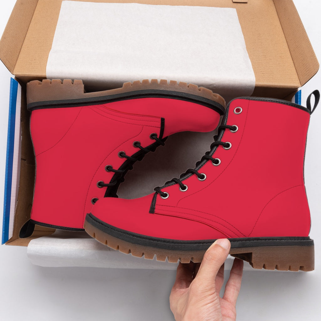 Cherry Red - Men's Martin Short Boots