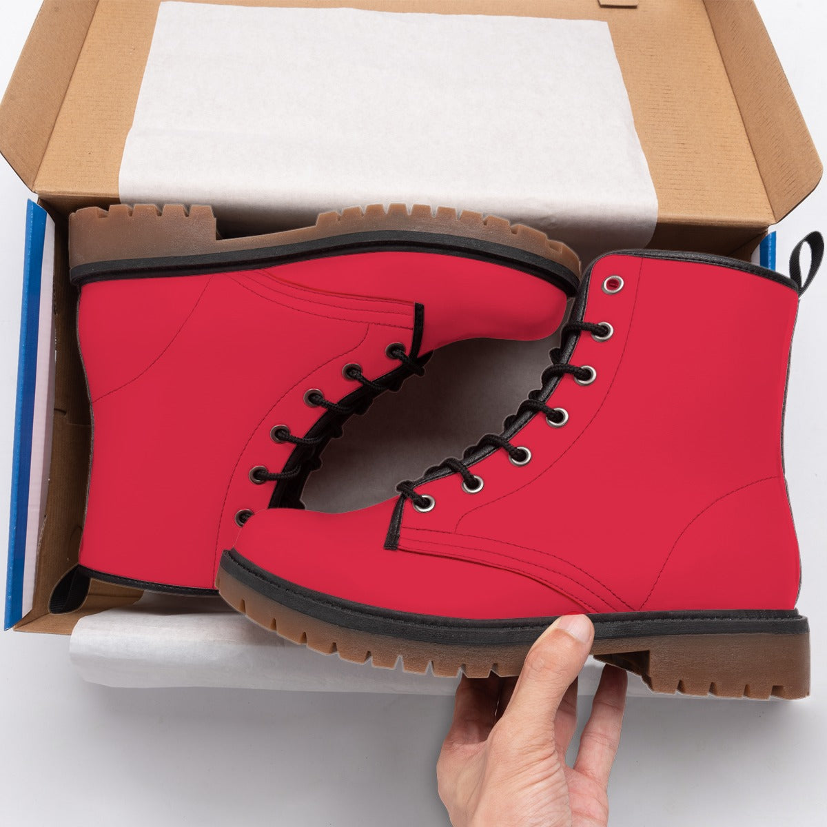 Cherry Red - Men's Martin Short Boots