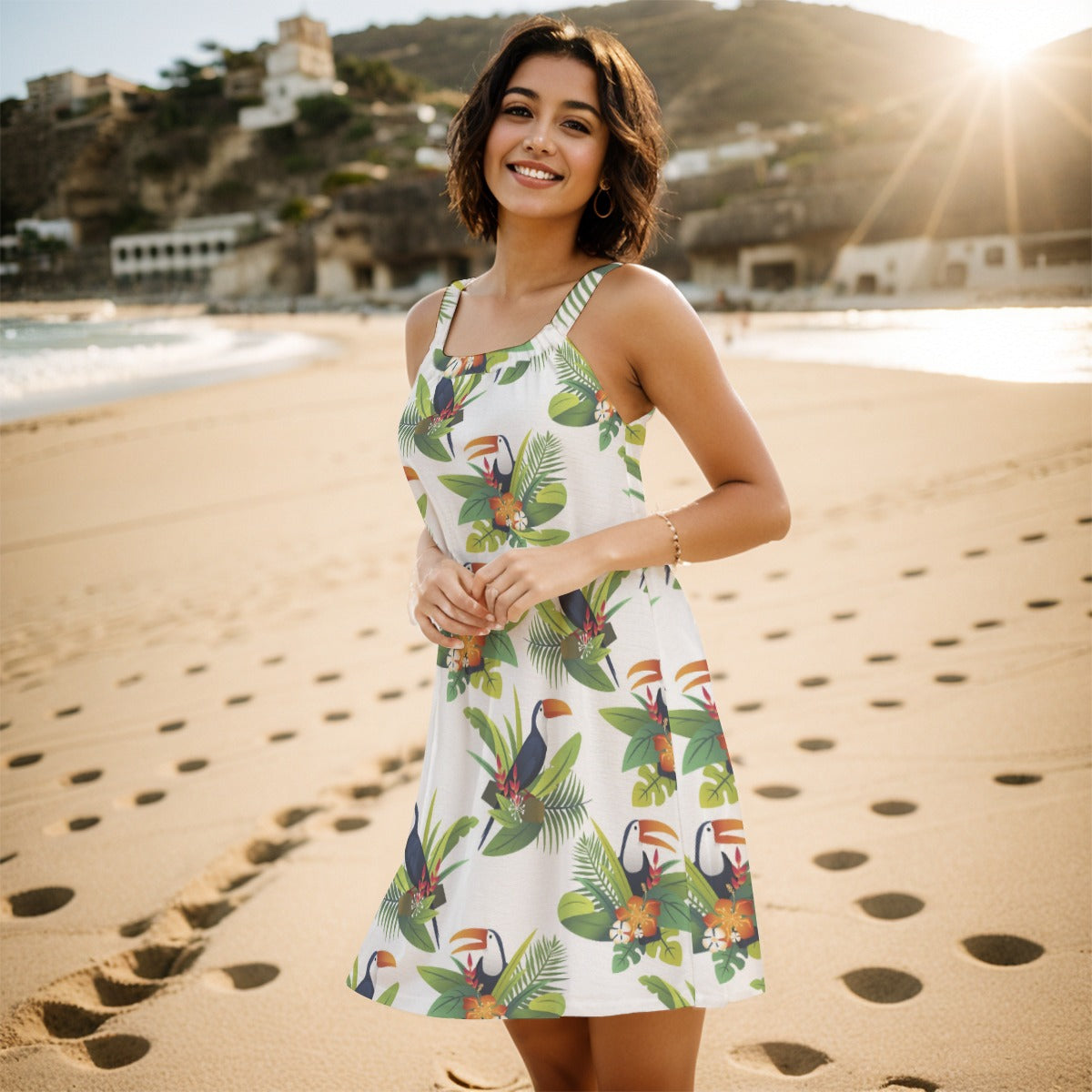 Hornbill Bush -  Women's Sleeveless Cami Dress