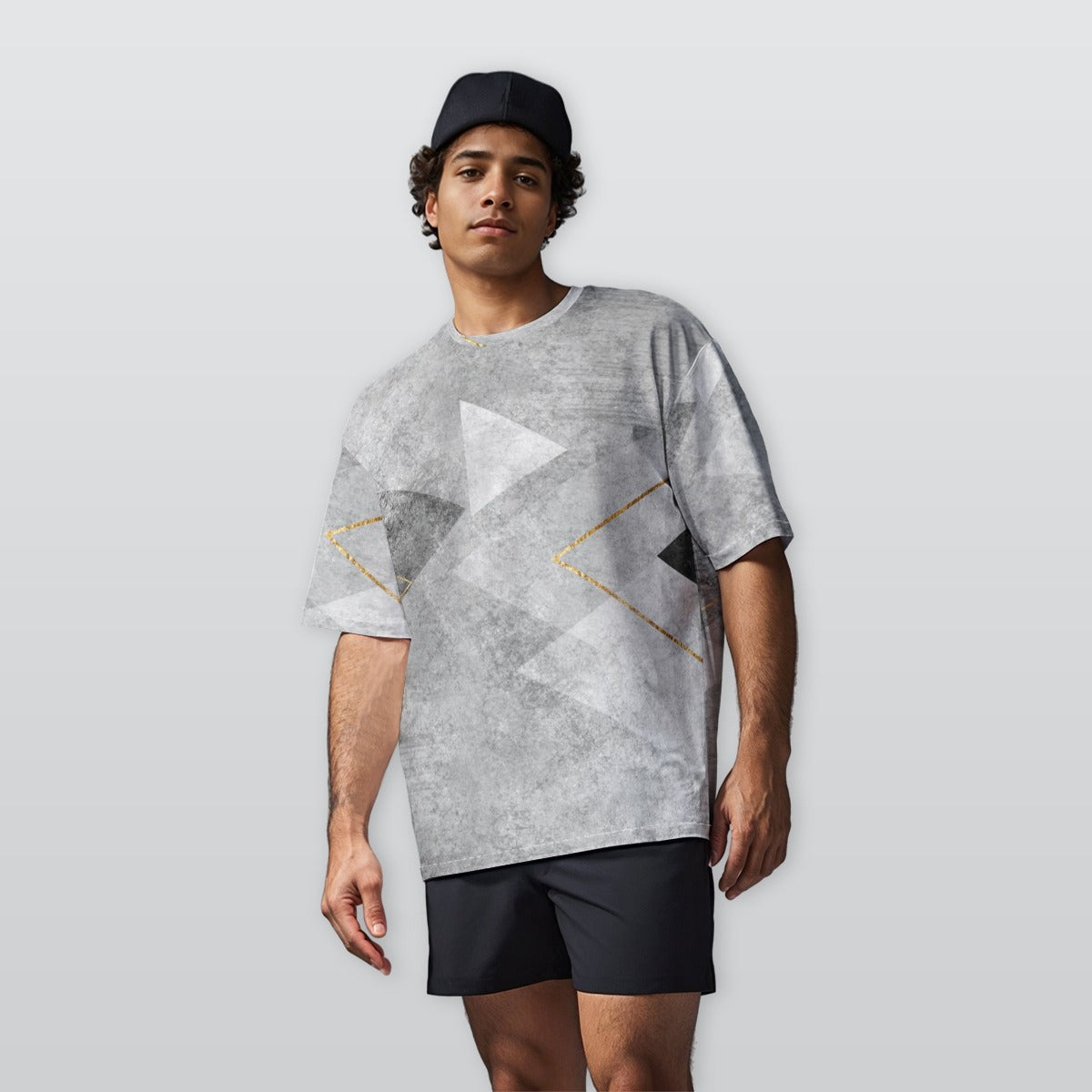 Urban Prism- Oversize Crewneck T-Shirt- 100% Cotton