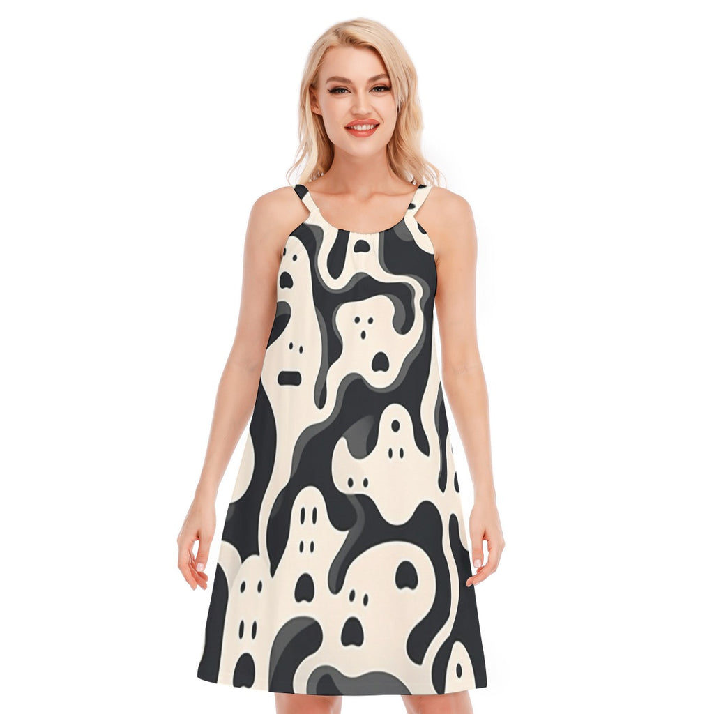 Ghost VIII - Women's O-neck Cami Dress - 100% Cotton