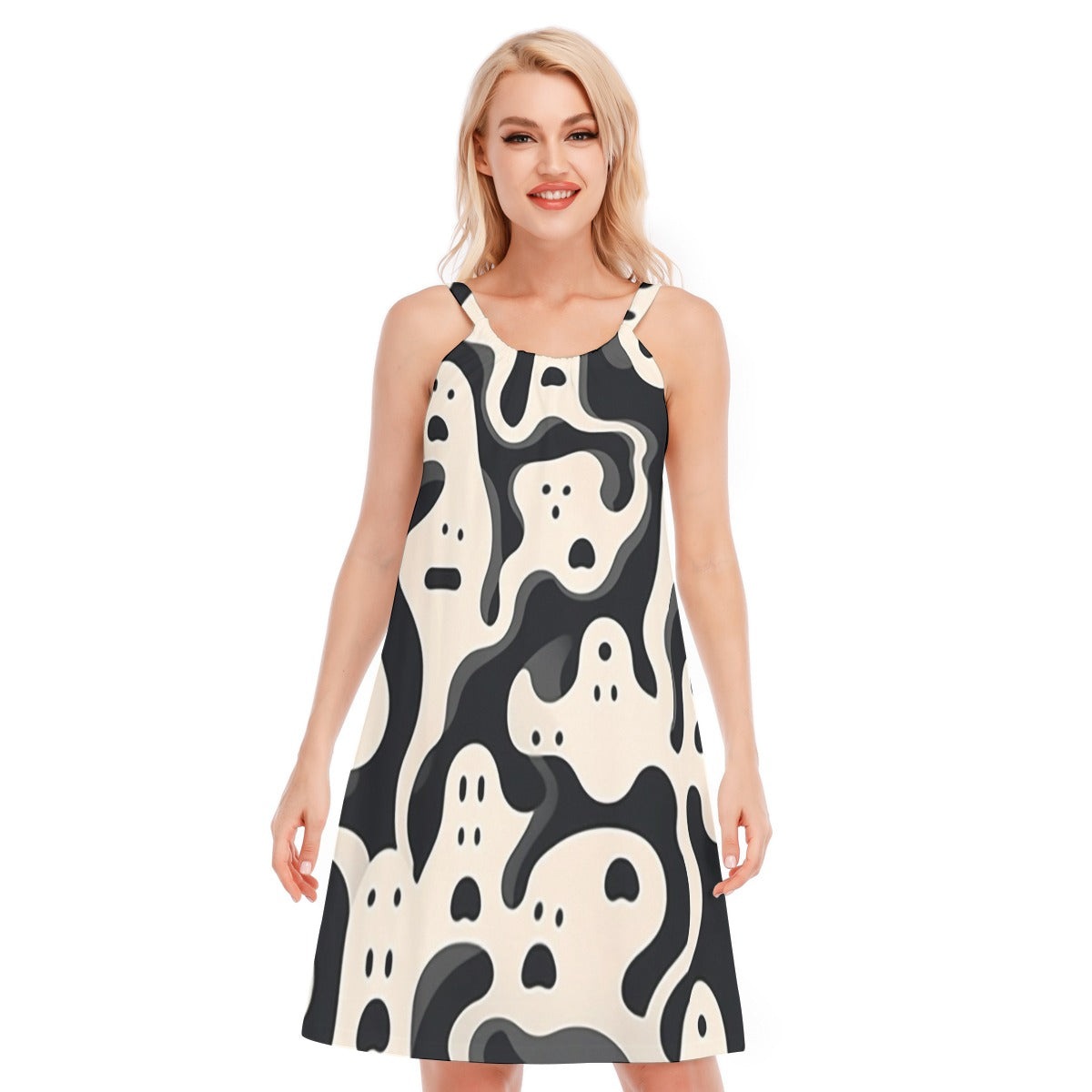 Ghost VIII - Women's O-neck Cami Dress - 100% Cotton