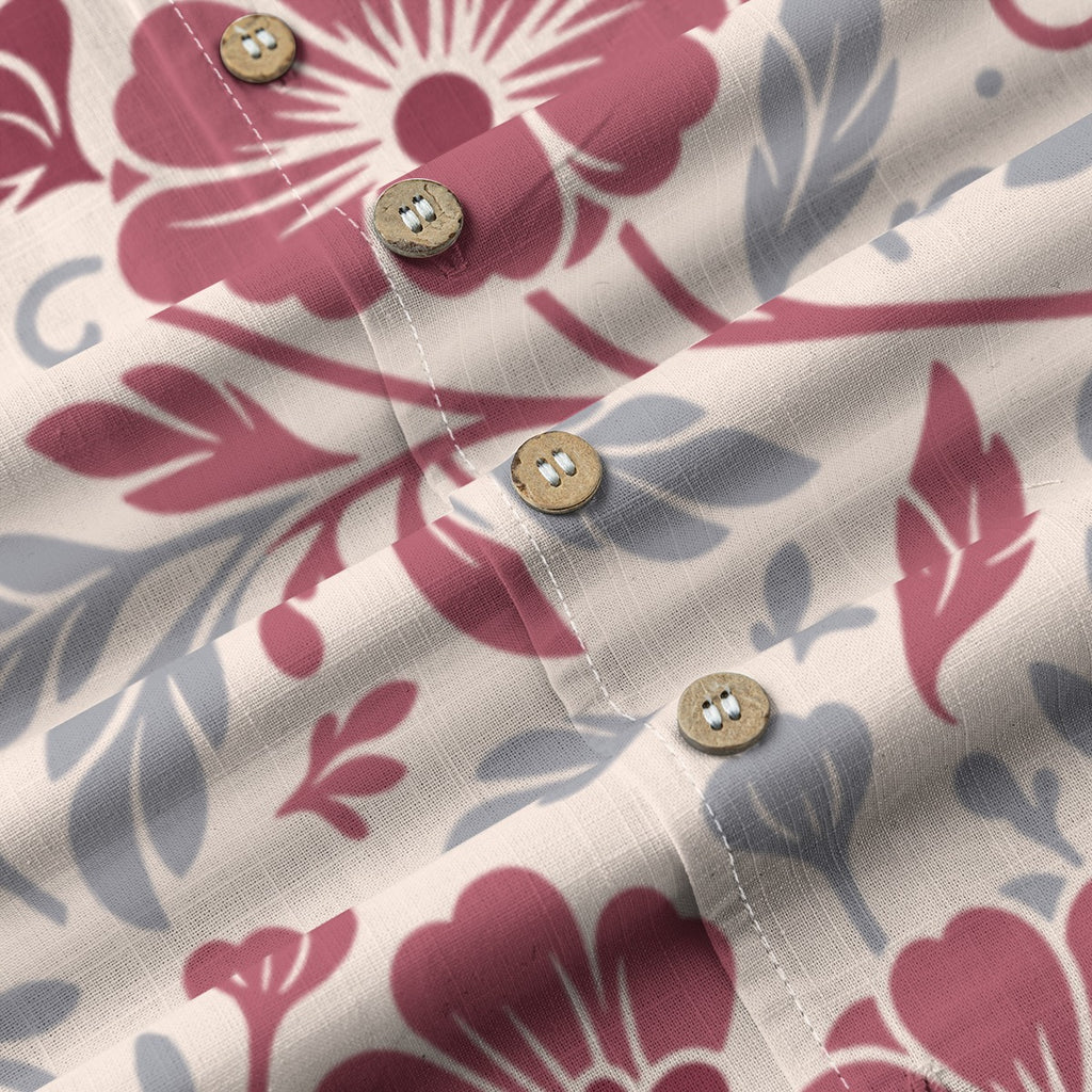 Retro Indian Print XVII - Designer Shirt - 100% Cotton