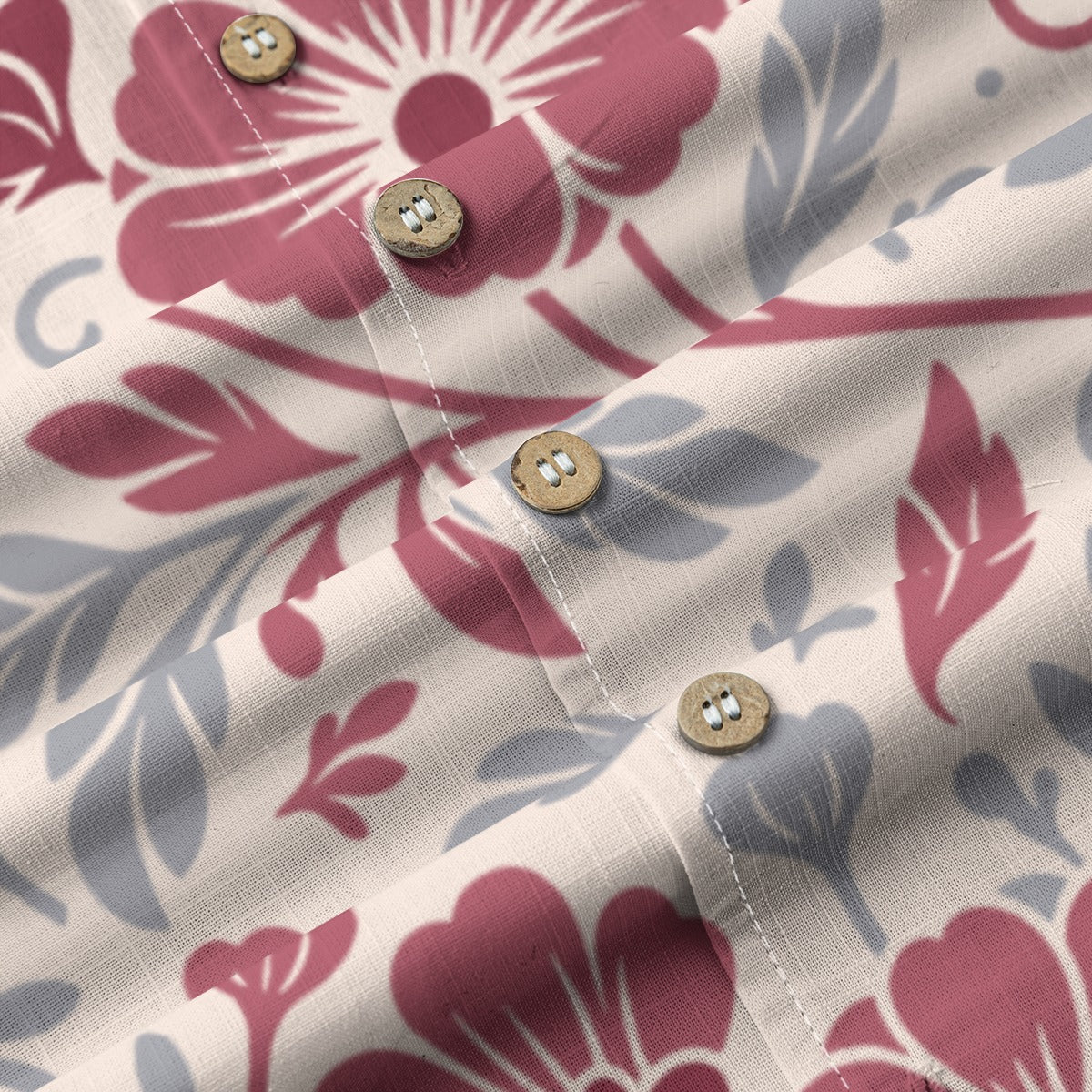 Retro Indian Print XVII - Designer Shirt - 100% Cotton