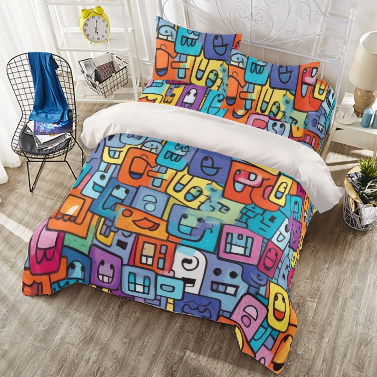 Crazy Clipart -Four-piece Duvet Cover Set