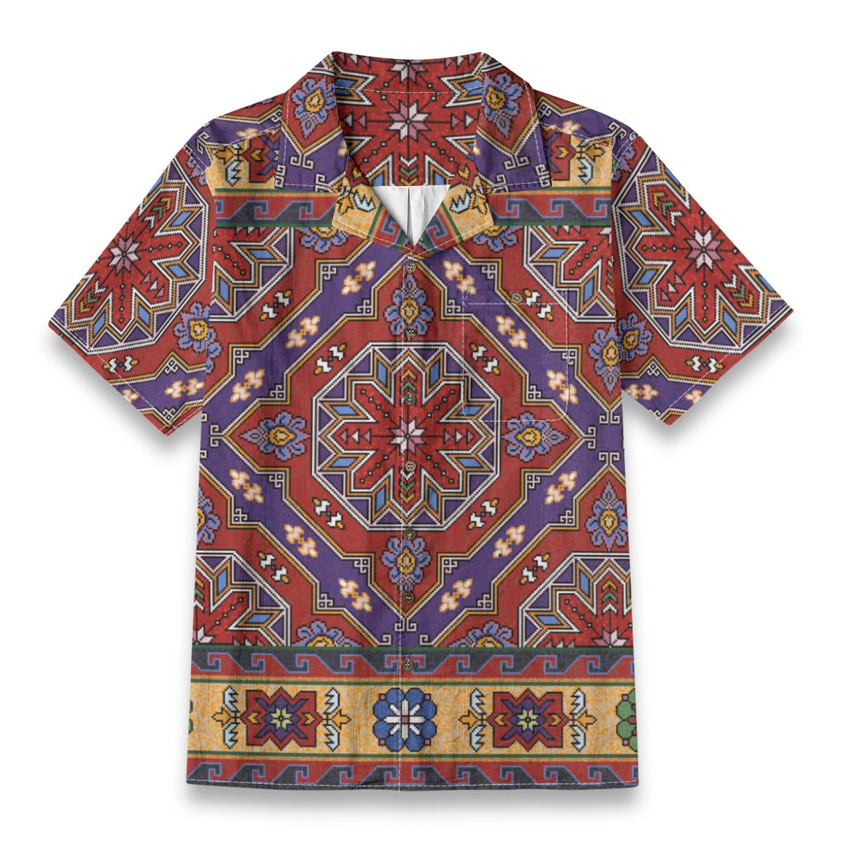 Retro Indian Print VIII - Designer Shirt - 100% Cotton