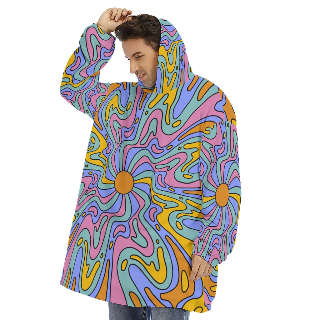 Solar Flair - Unisex Sherpa Fleece Hoodie Blanket