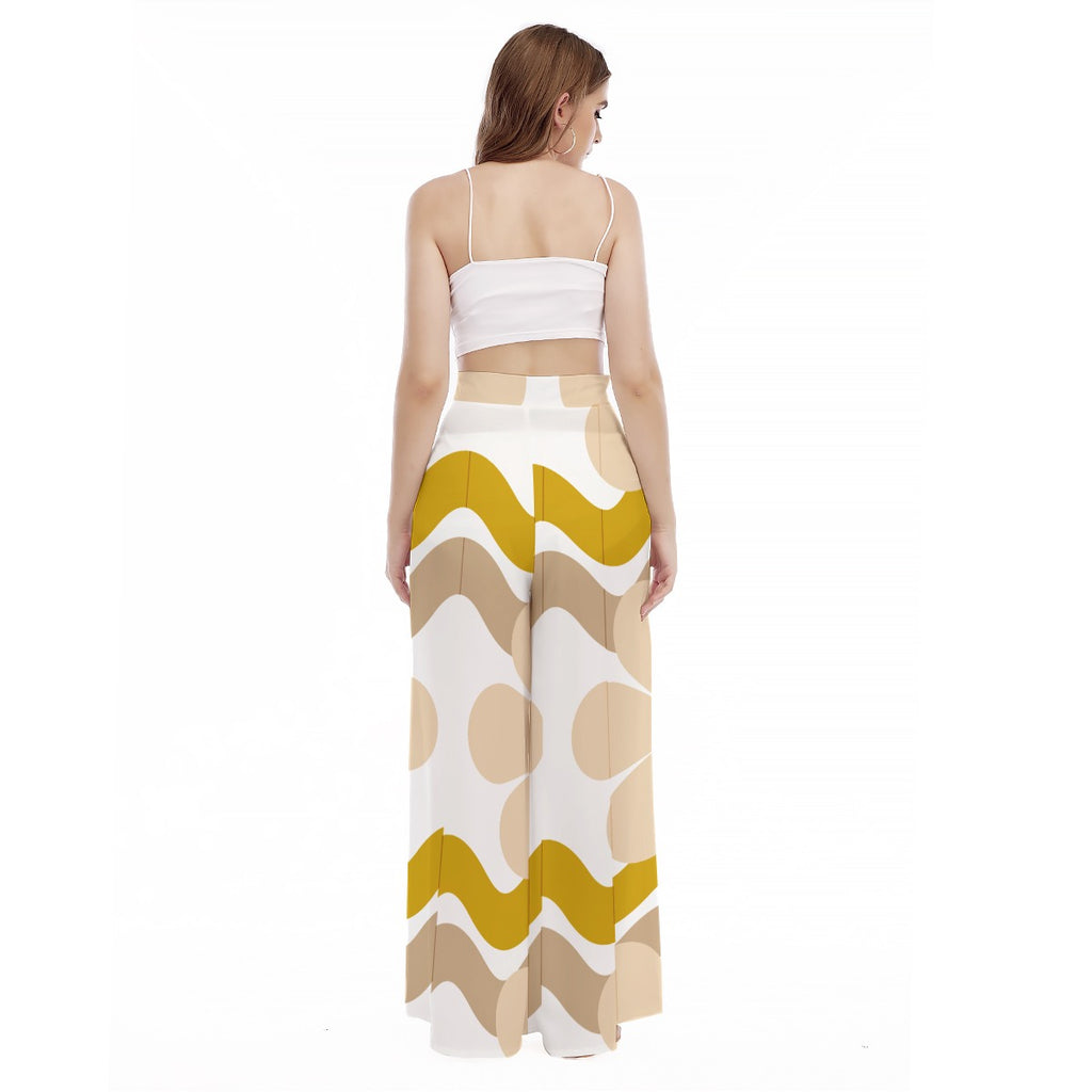 Spring wave - Women's High Waist Wide Leg Trousers