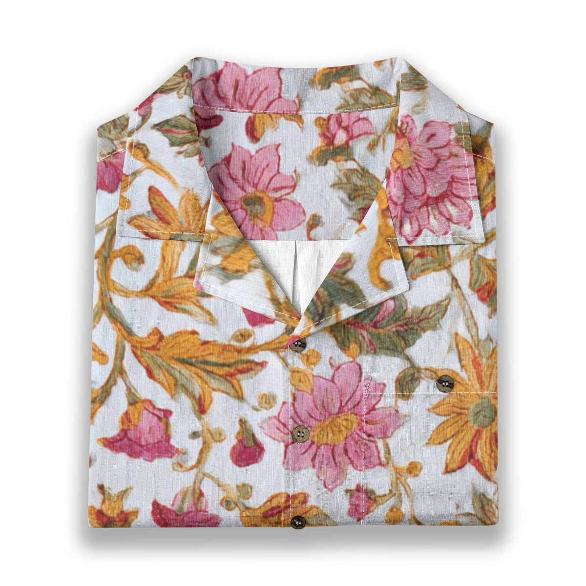 Retro Indian Print XVI - Designer Shirt - 100% Cotton