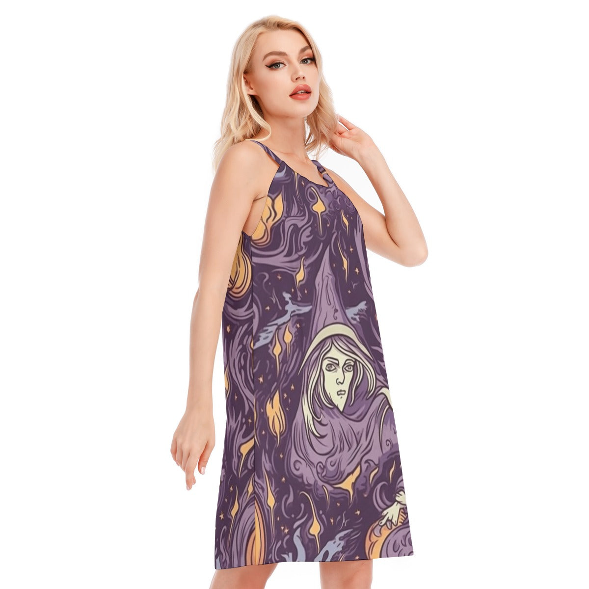 Witch III - Women's O-neck Cami Dress - 100% Cotton
