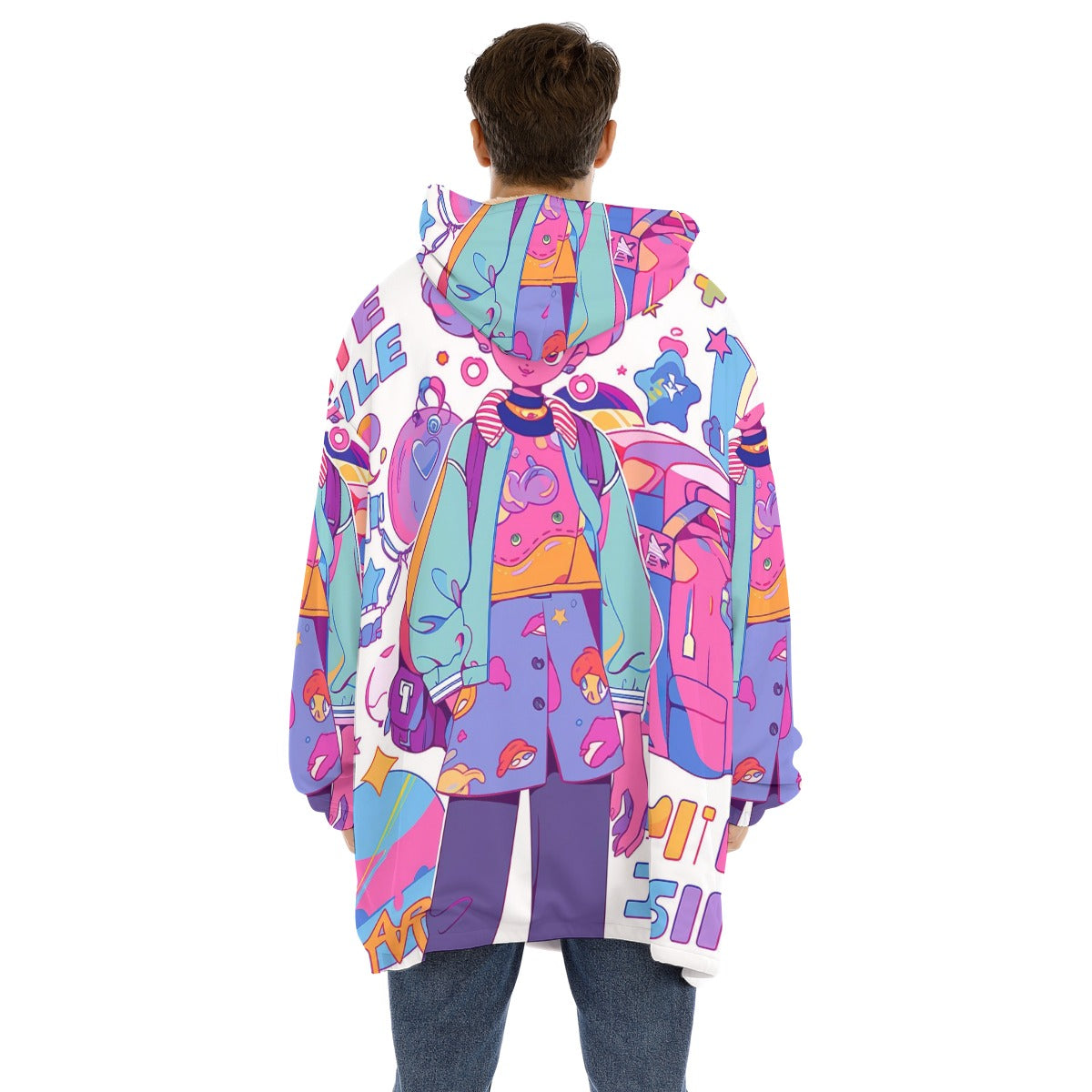 Hey babe ! - Unisex Sherpa Fleece Hoodie Blanket