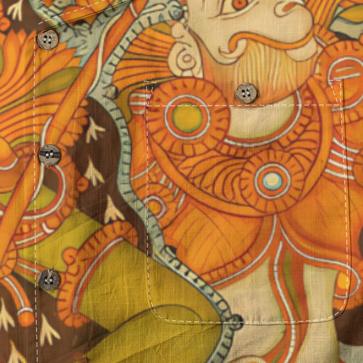 Sethu Bandhan - Kerala Mural Print Shirt - 100% Cotton