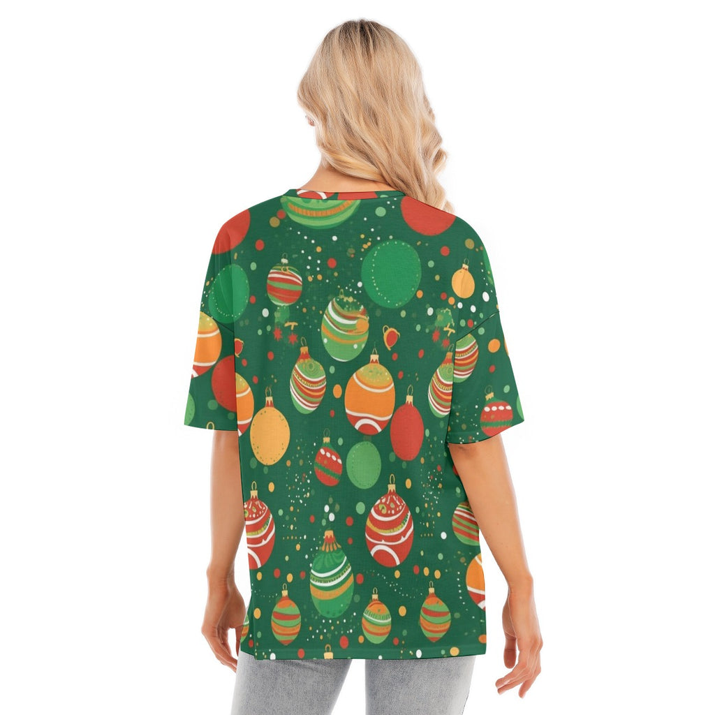 Classic Ornaments -  Women's Short Sleeves T-shirt With Hem Split