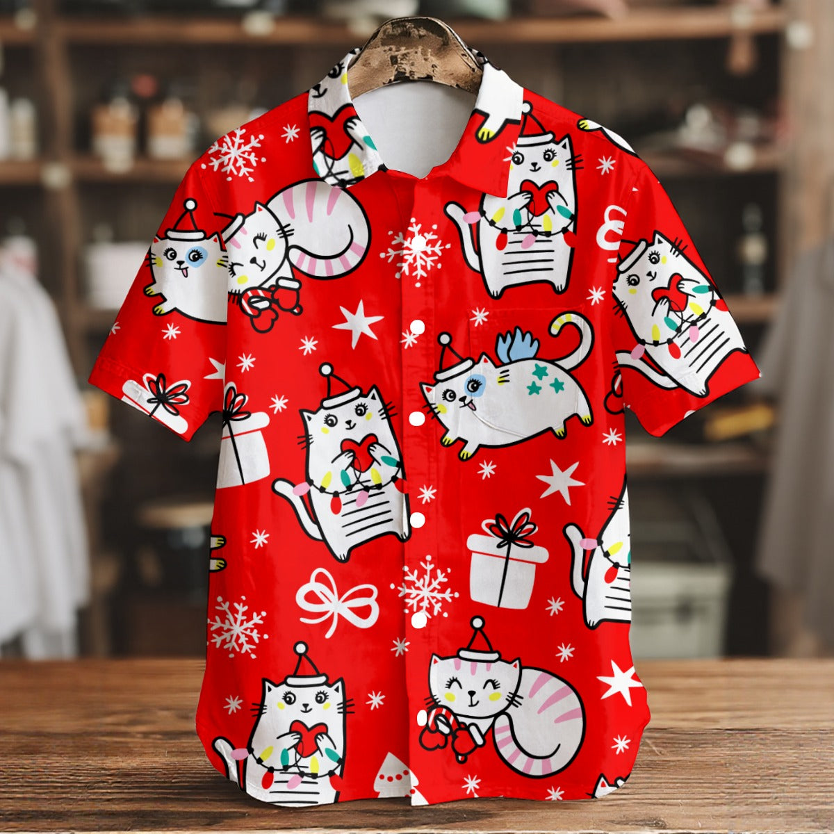 Catmus - Men's Short Sleeve Shirt With Pockets