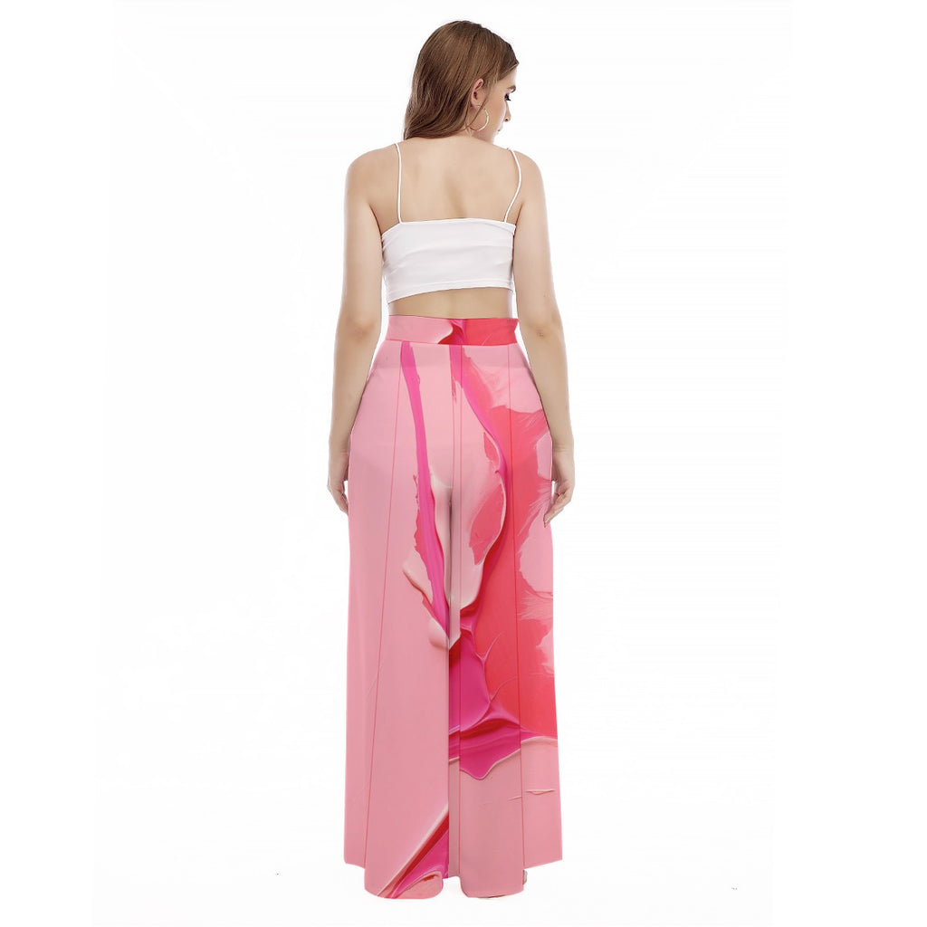 Peachy Keen - Women's High Waist Wide Leg Trousers