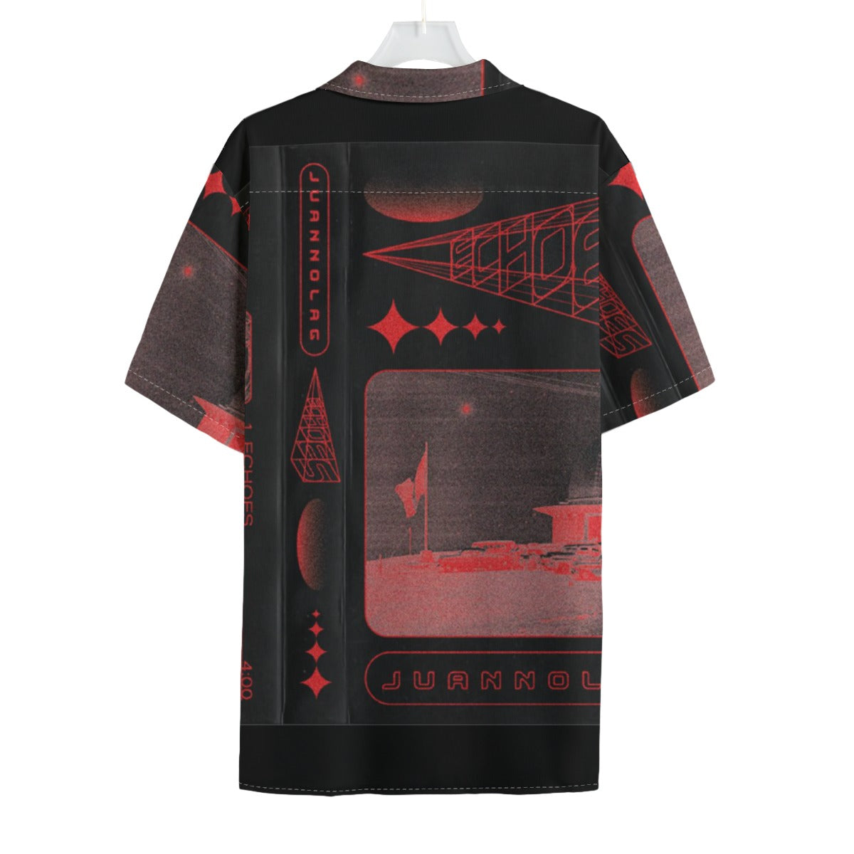 Crimson Fusion - Men's Textured Clubwear Shirt