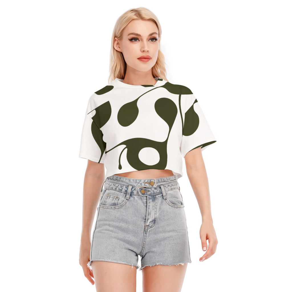 Olive Drift - Women's Cropped T-shirt - 100% Cotton