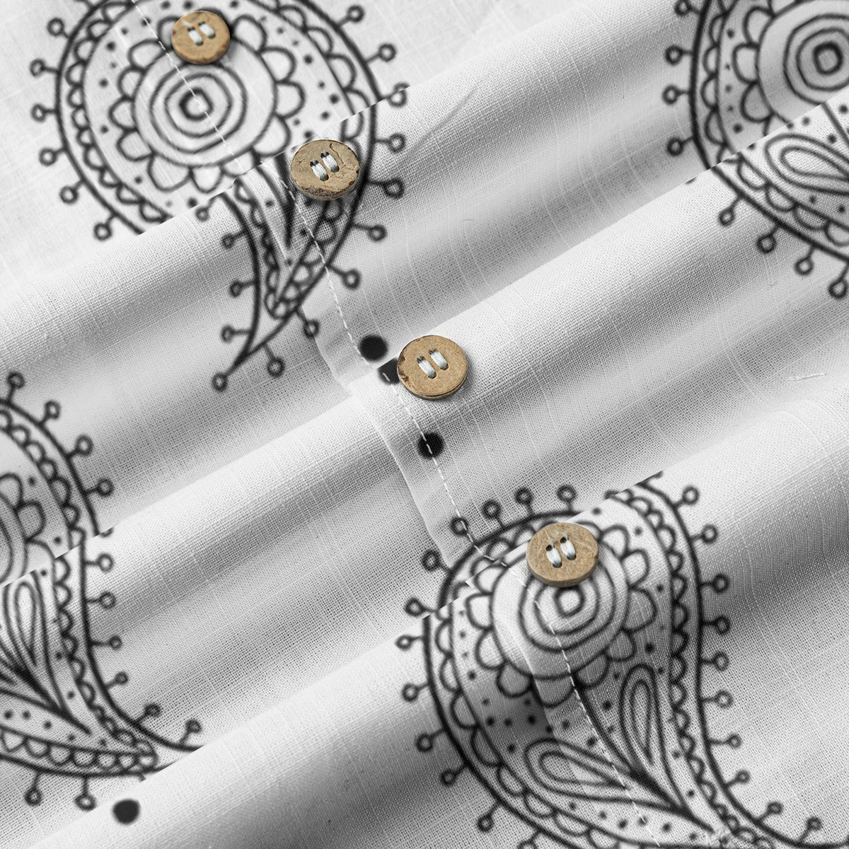 Retro Indian Print XIII - Designer Shirt - 100% Cotton