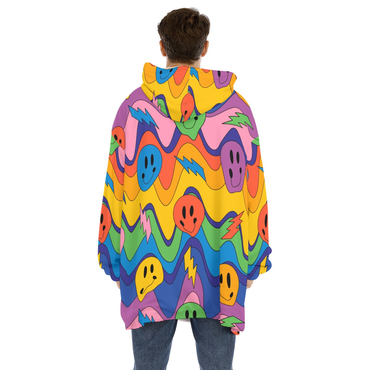Just Smile -  Unisex Sherpa Fleece Hoodie Blanket