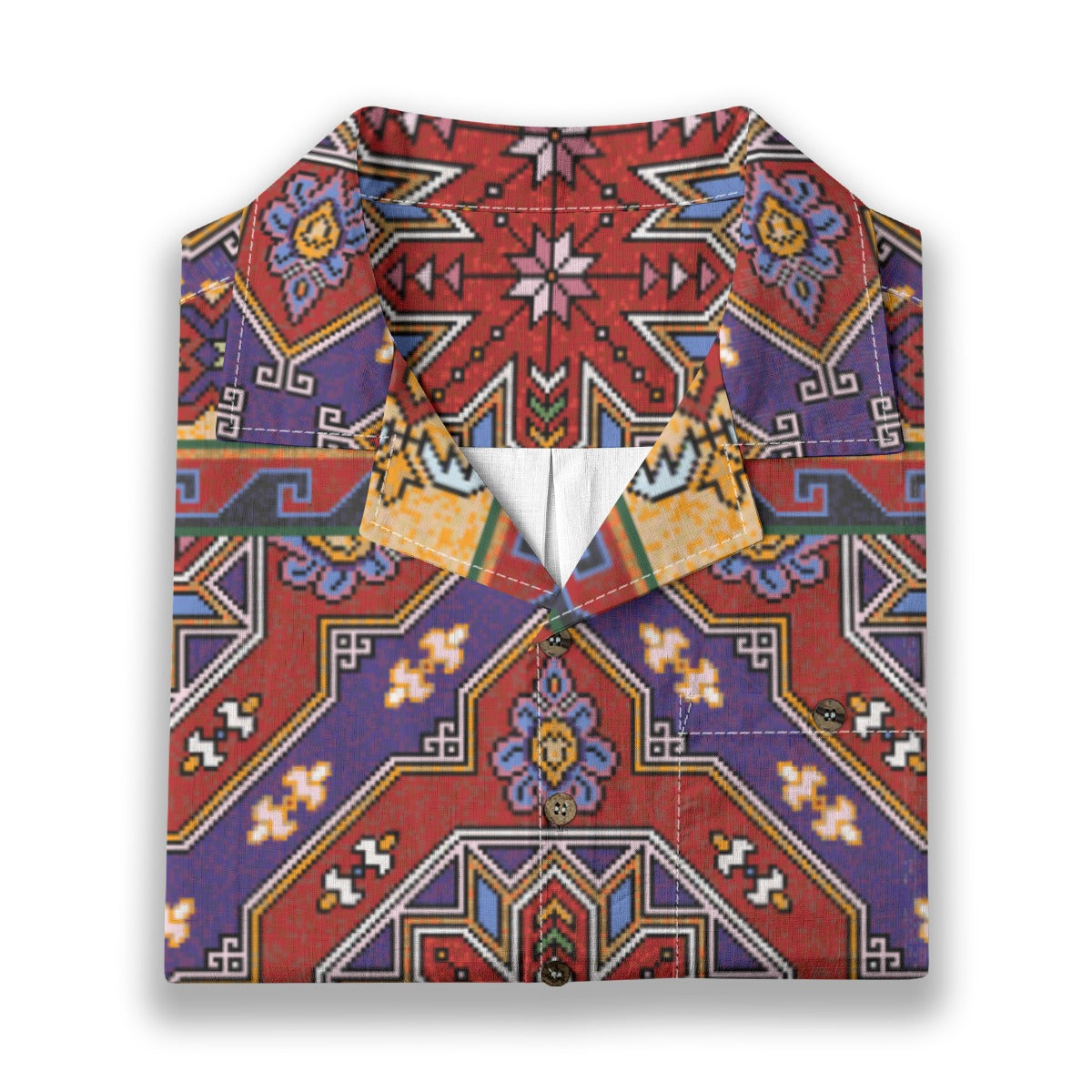 Retro Indian Print VIII - Designer Shirt - 100% Cotton