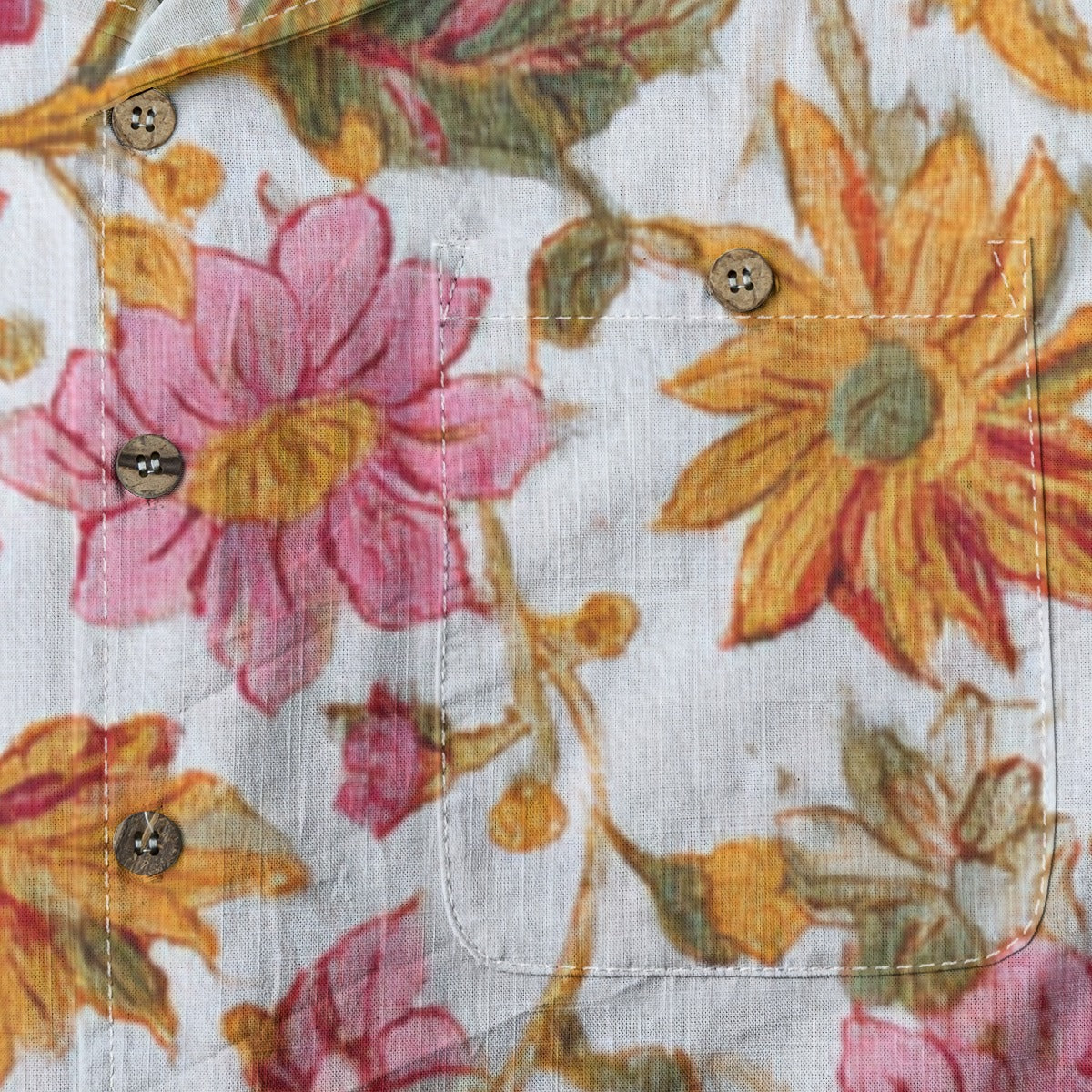 Retro Indian Print XVI - Designer Shirt - 100% Cotton
