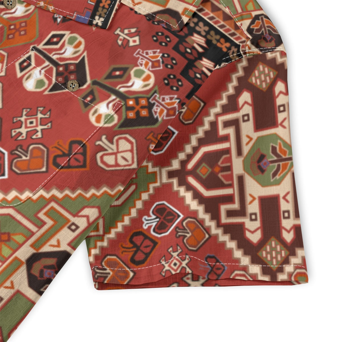 Retro Indian Print VII - Designer Shirt - 100% Cotton