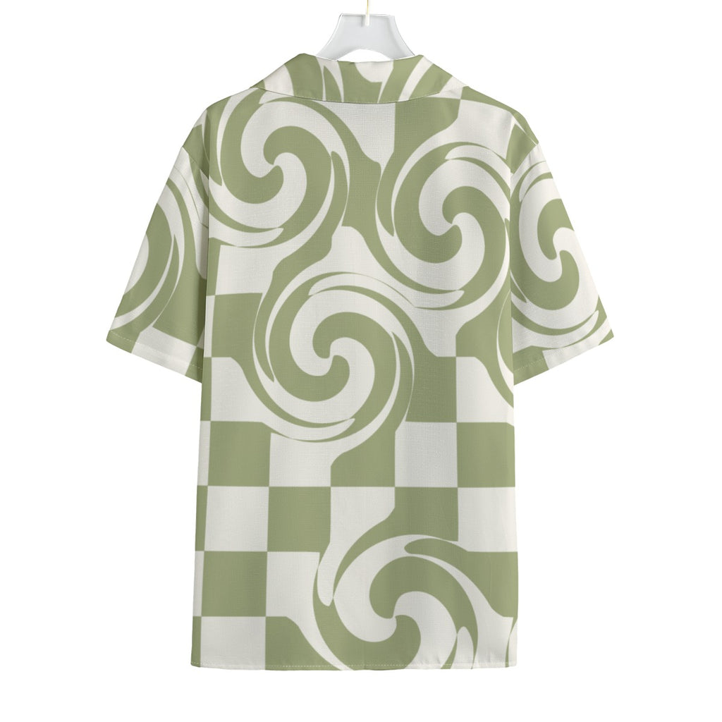 Nested Calm -  Men's Faux Linen Hawaiian Shirt