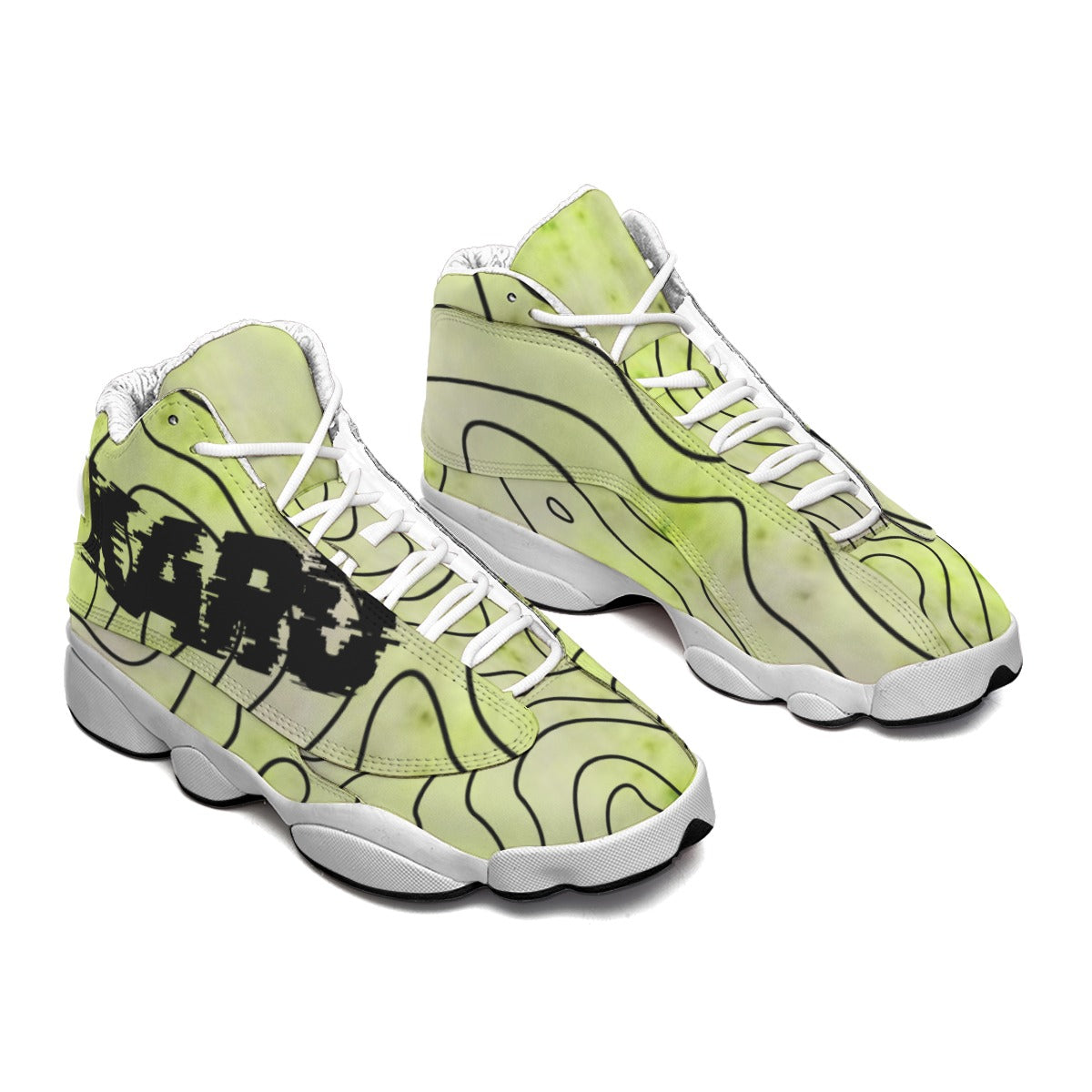 Lime Rush - Curved Basketball Shoes