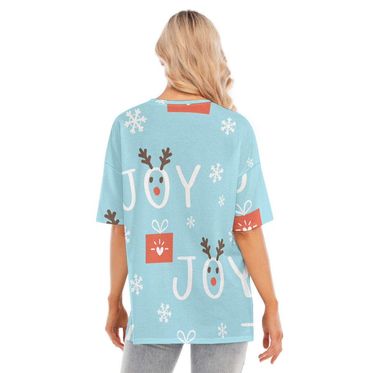 Joy -Women's Short Sleeves T-shirt With Hem Split