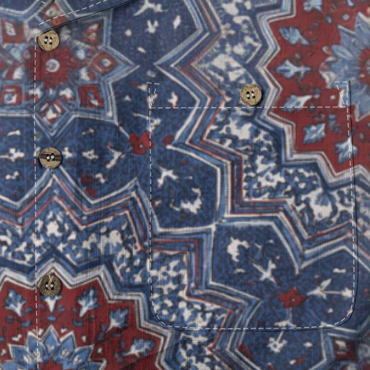 Ajrak Inspired- Designer Shirt - 100% Cotton