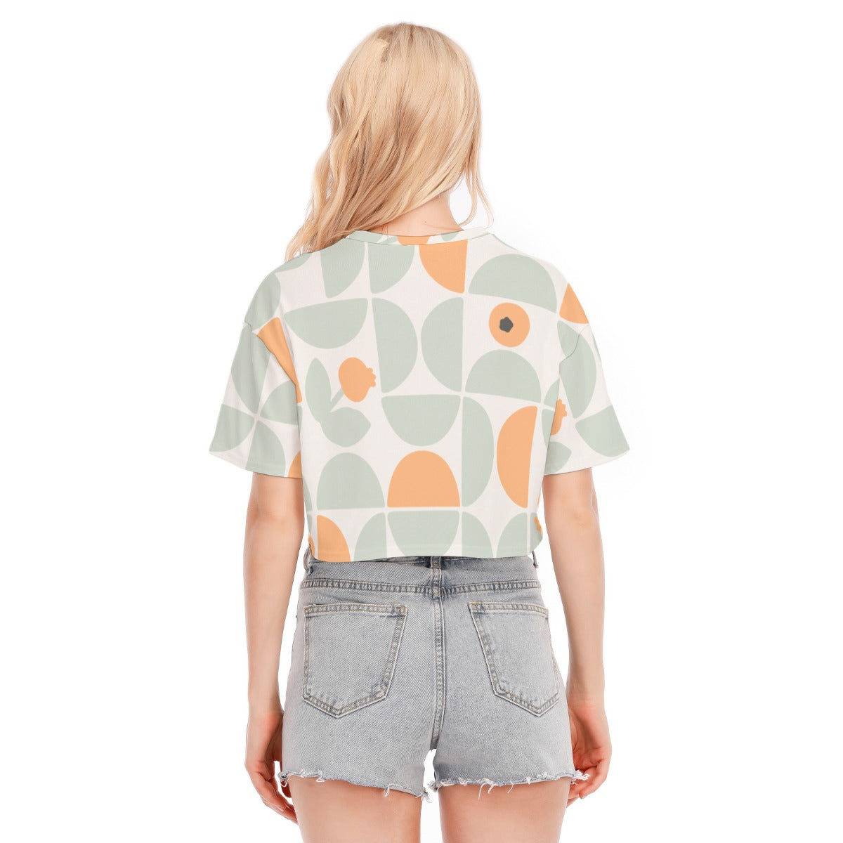 Retro Bloom -  Women's Cropped T-shirt - 100% Cotton