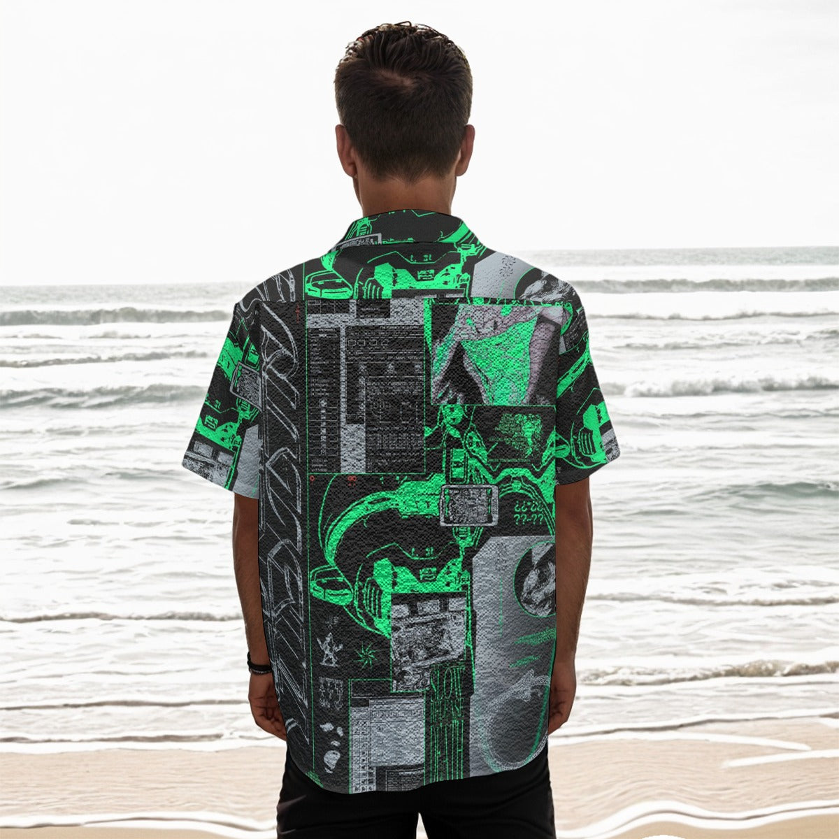Neon Circuit - Men's Heavy Textured Clubwear Shirt