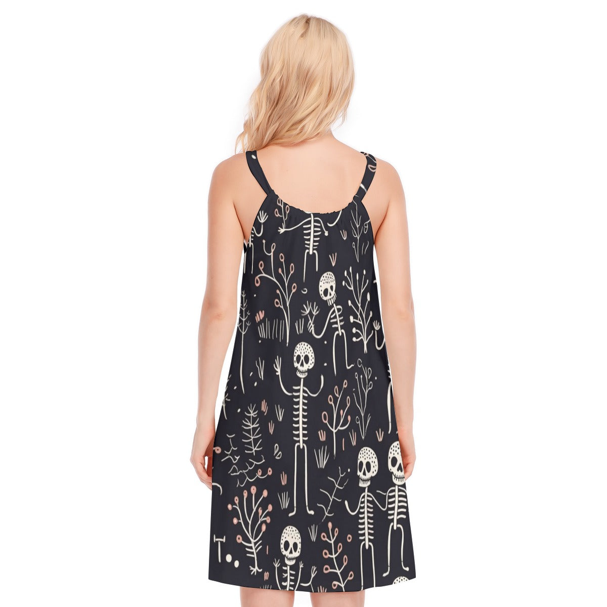 Skeleton III - Women's O-neck Cami Dress - 100% Cotton