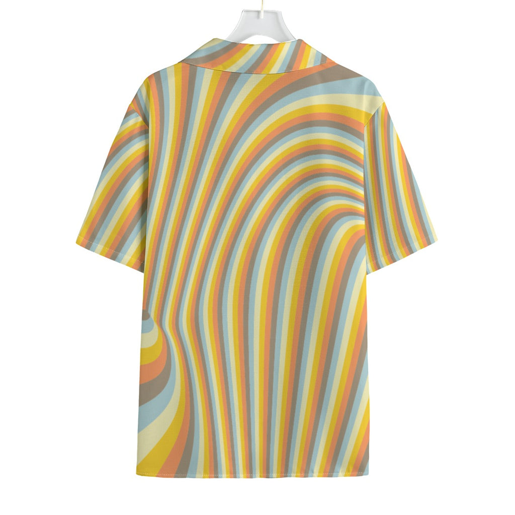 Polaroid - Men's Faux Linen Hawaiian Shirt
