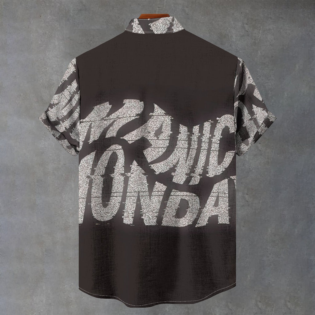 Manic Monday - Men's Stand Collar Clubwear Shirt
