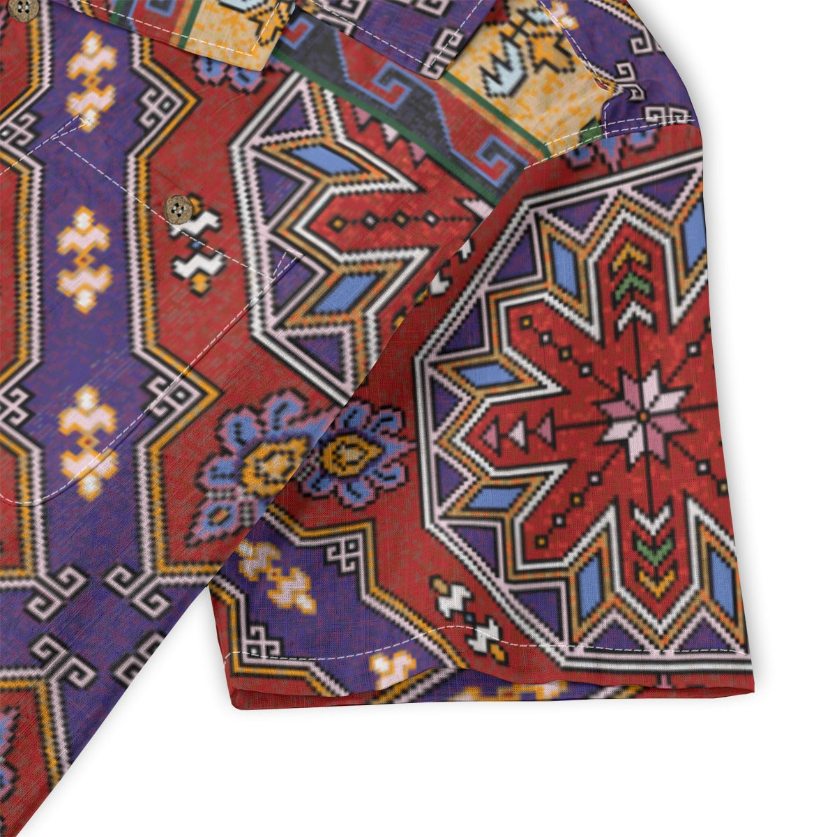 Retro Indian Print VIII - Designer Shirt - 100% Cotton