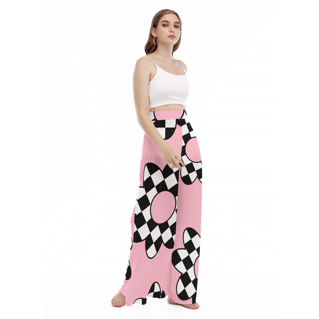 Zesty Delight -  Women's High Waist Wide Leg Trousers
