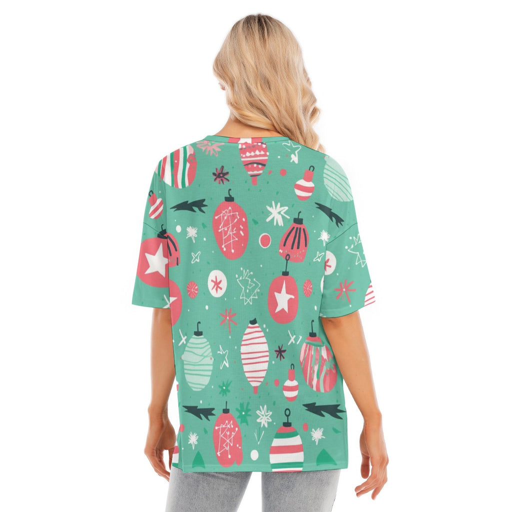 Fresh Ornaments - Women's Short Sleeves T-shirt With Hem Split