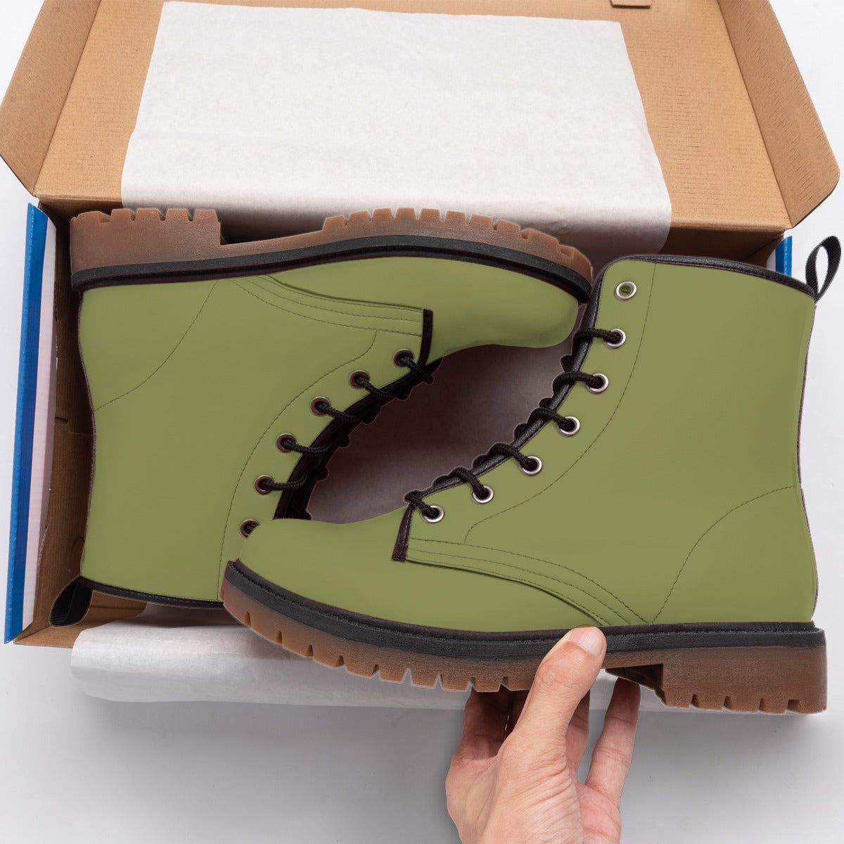 Olive Green - Men's Martin Short Boots