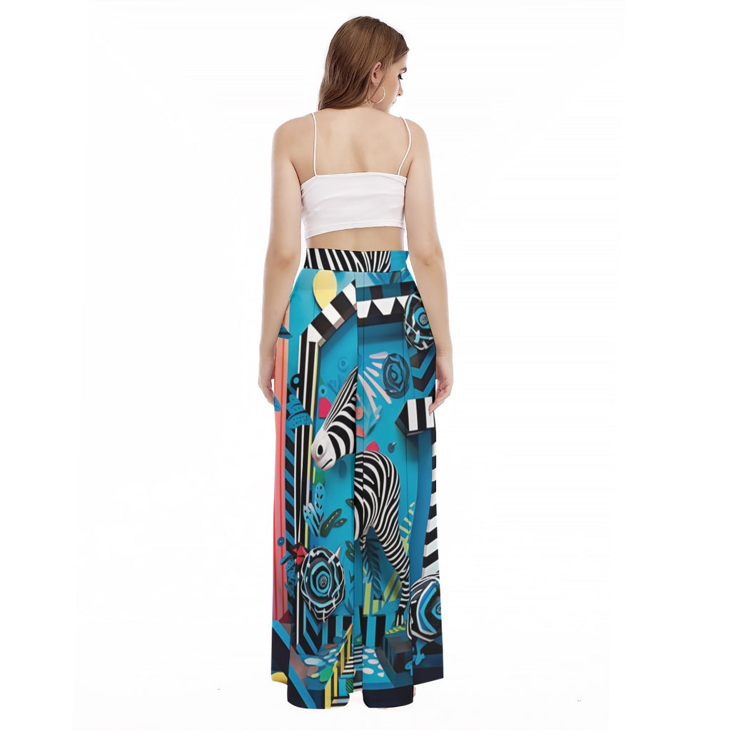 Prism Play- Women's High Waist Wide Leg Trousers
