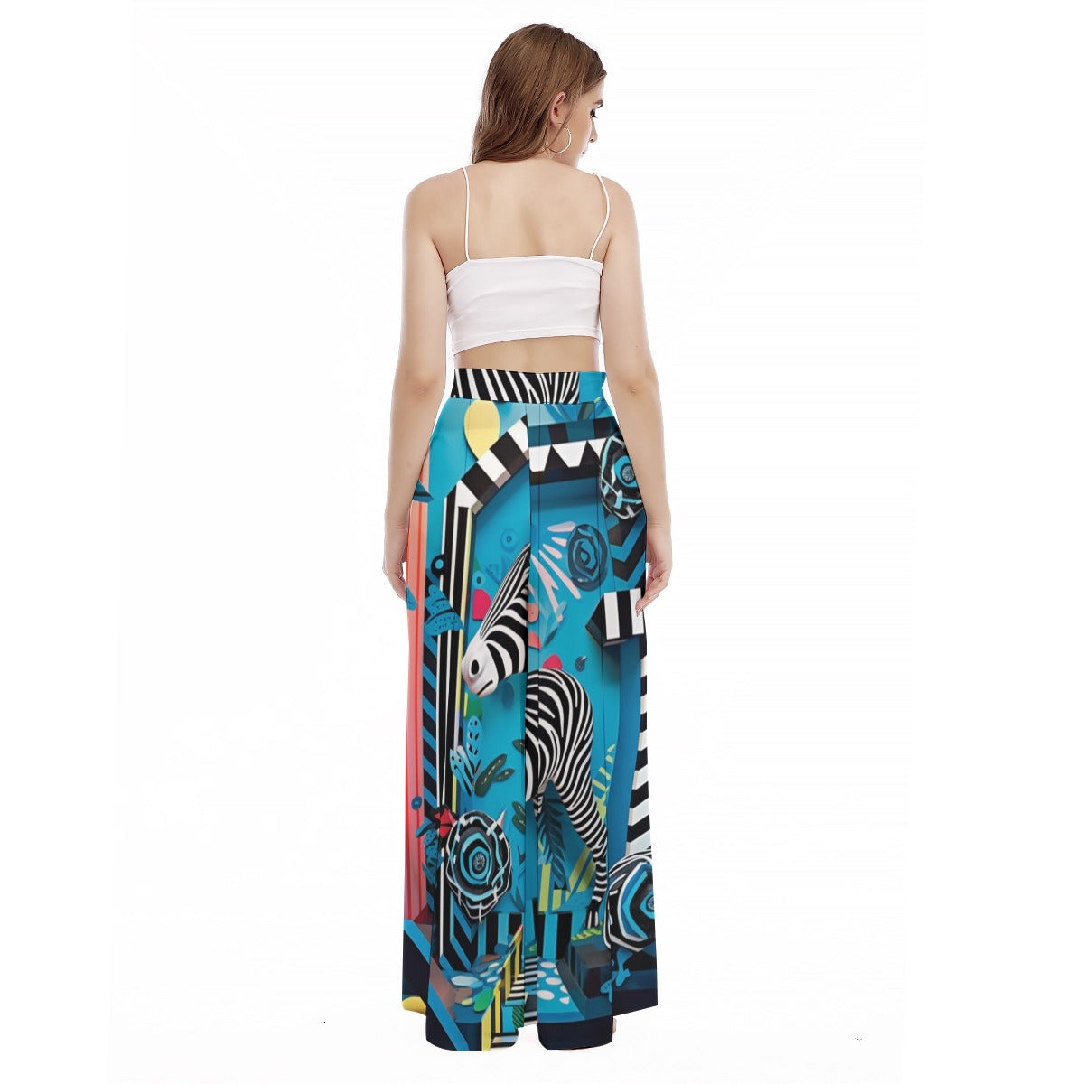 Prism Play- Women's High Waist Wide Leg Trousers