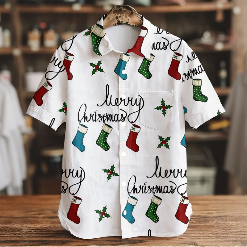 Merry - Merry - Men's Short Sleeve Shirt With Pockets