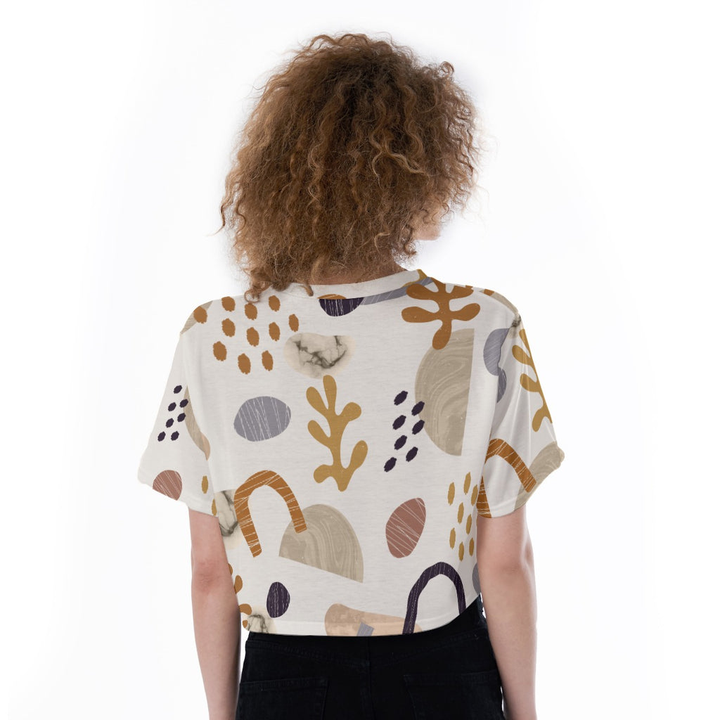 Coral Canvas - Cropped T-Shirt