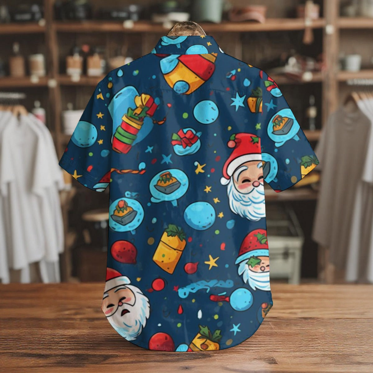 Santa - Men's Short Sleeve Shirt With Pockets