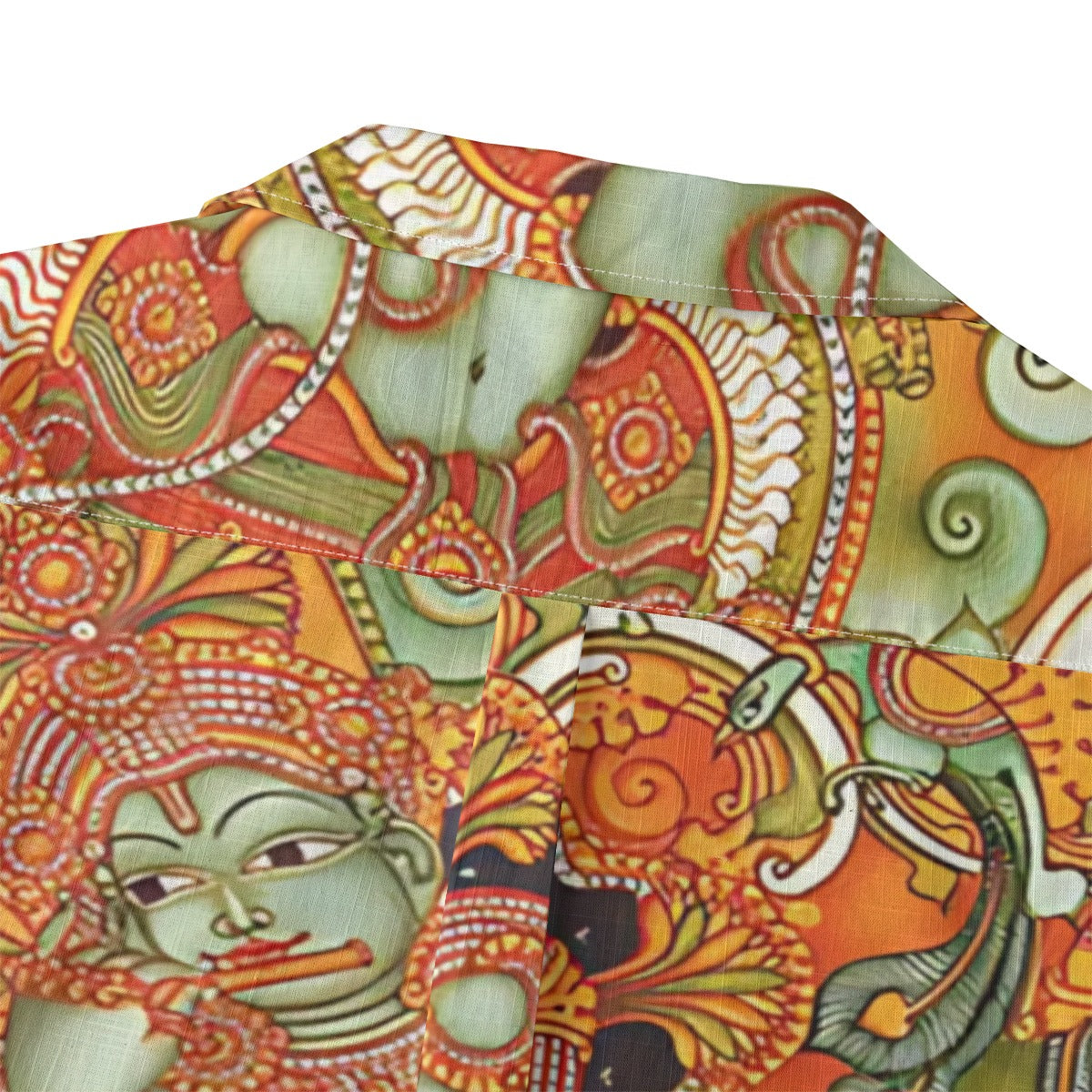 Krishna Leela - Kerala Mural Print Shirt - 100% Cotton