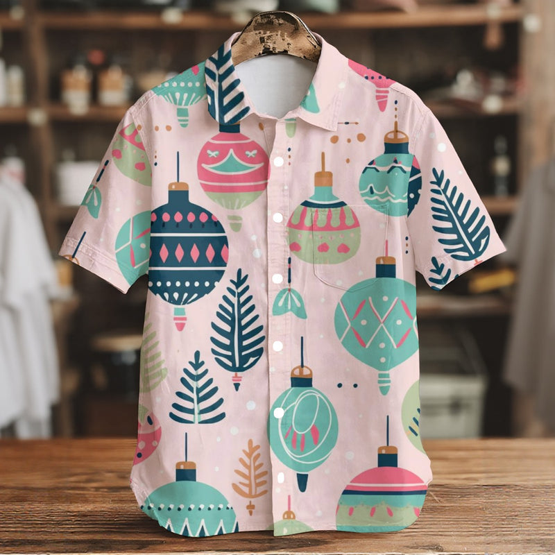 Old Ornaments -Men's Short Sleeve Shirt With Pockets