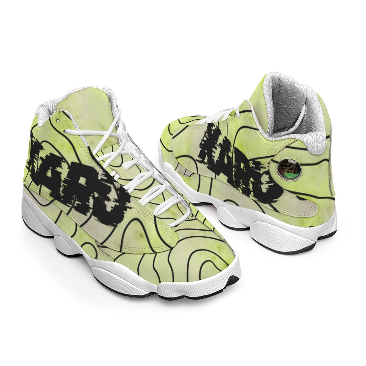 Lime Rush - Curved Basketball Shoes