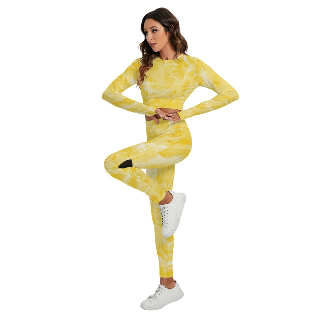 Women's Sport Set With Backless Top And Leggings