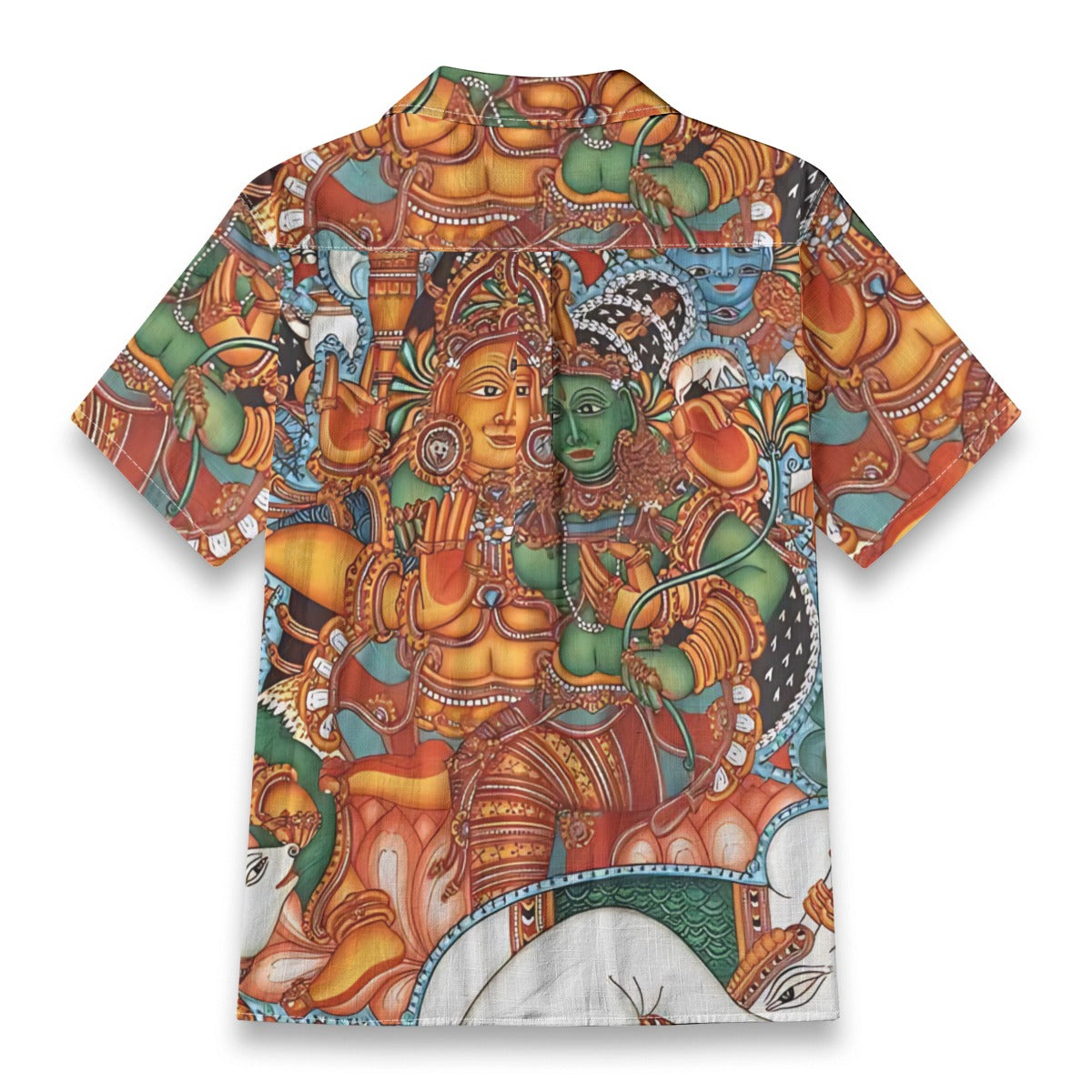 Shiva Parvathi - Kerala Mural Print Shirt - 100% Cotton